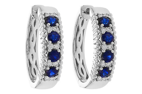 F320-36336: EARRINGS .56 TW SAPP .68 TGW