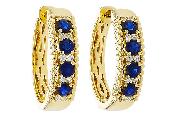 F320-36336: EARRINGS .56 TW SAPP .68 TGW