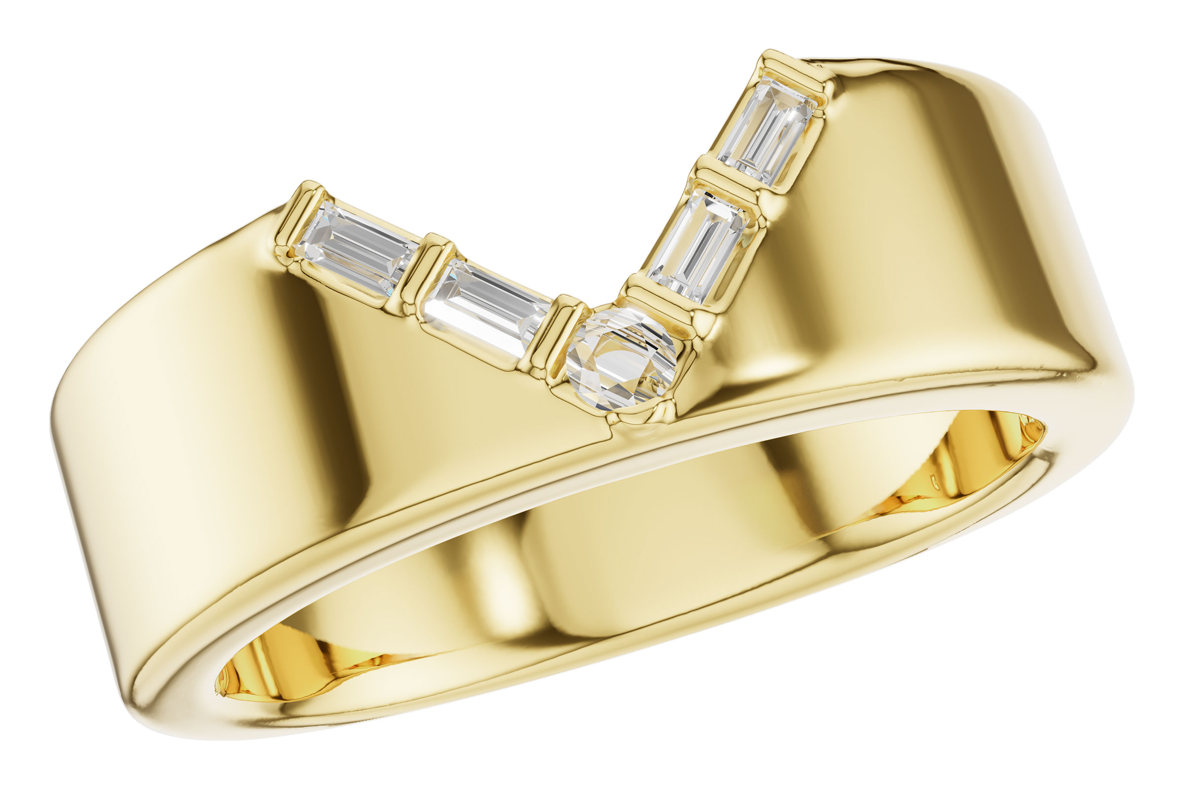 F321-19936: LDS DIA WED RG .07 BAGUETTE .11 TW