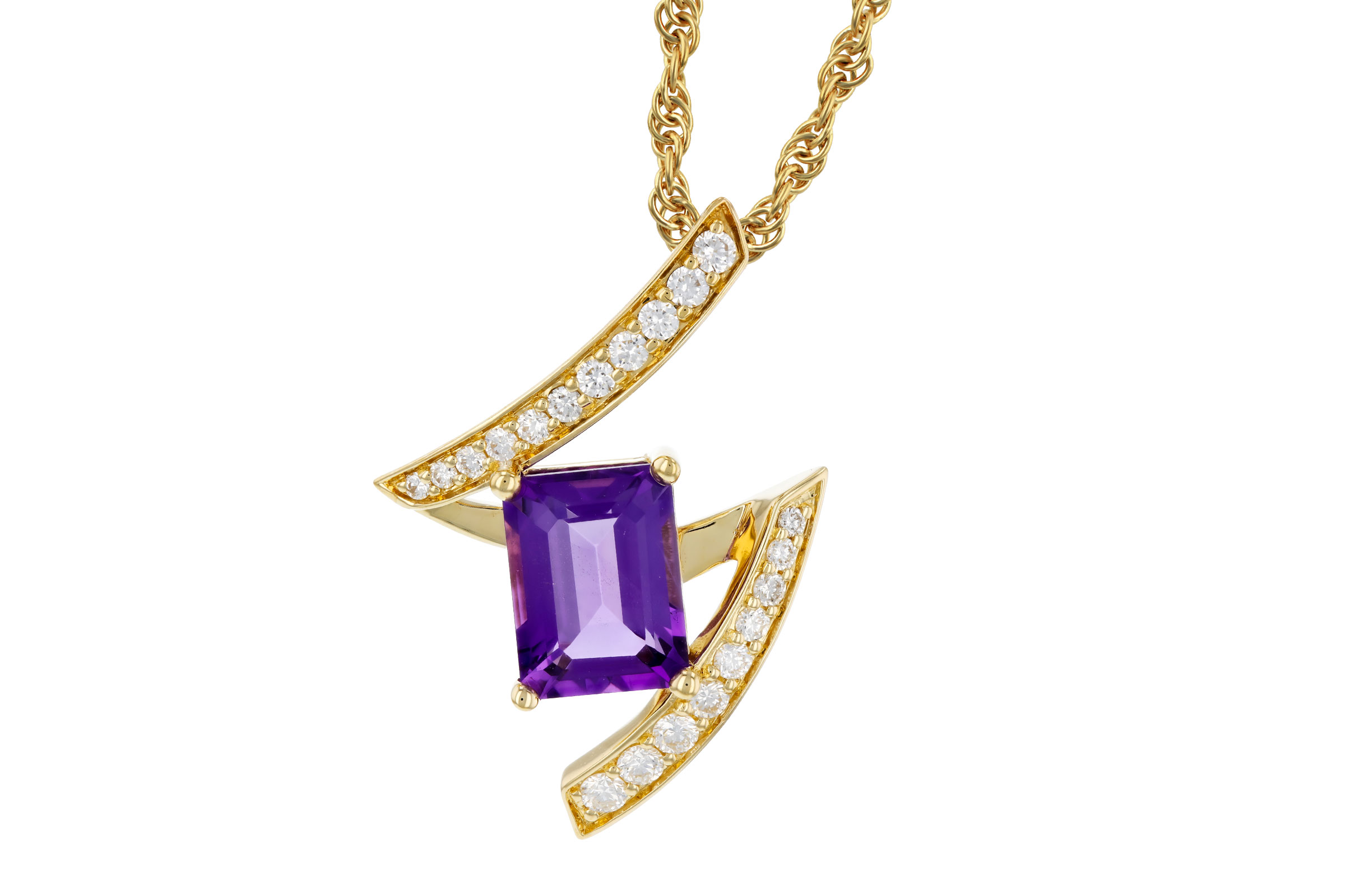 F321-21782: NECKLACE 1.36 AMETHYST 1.56 TGW (8x6MM AMY)