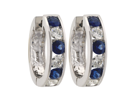 G046-67182: EARRINGS 1.22 SAPH 2.06 TGW