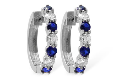 G046-67200: EARRINGS 1.30 SAPH 2.08 TGW