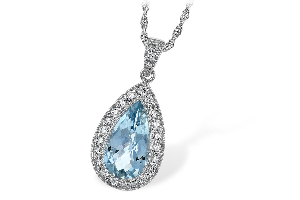 G051-27254: NECKLACE 2.20 AQUA 2.55 TGW