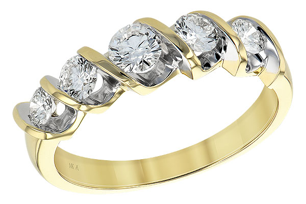 G138-52636: LDS DIA WED RING .75 TW
