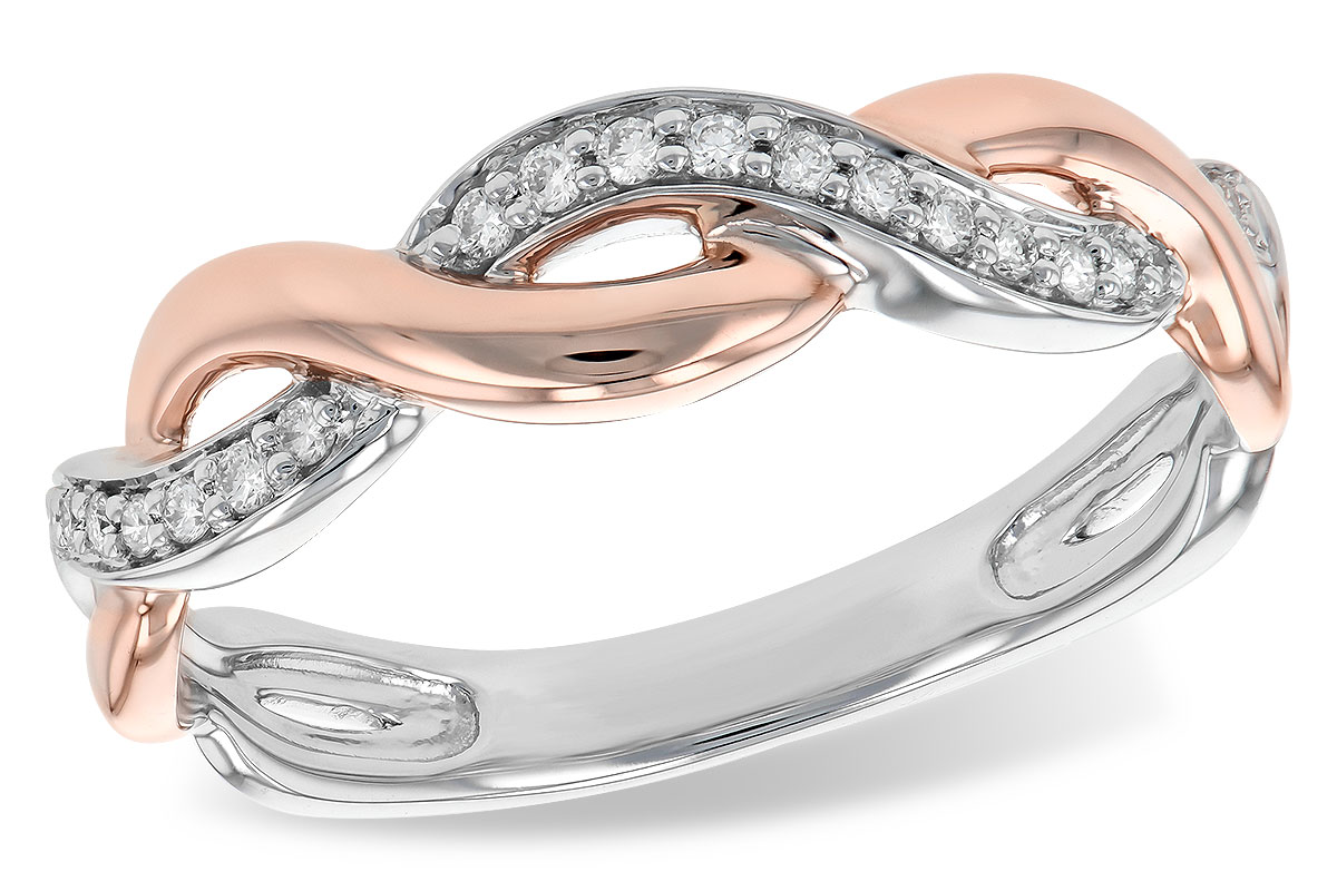G231-21736: LDS DIA WED RG .10 TW (ROSE & WG)