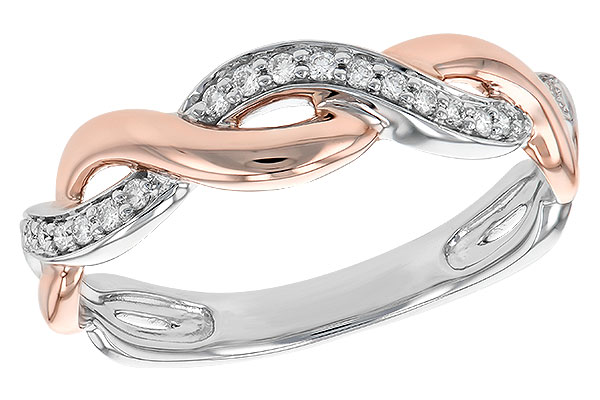 G231-21736: LDS DIA WED RG .10 TW (ROSE & WG)