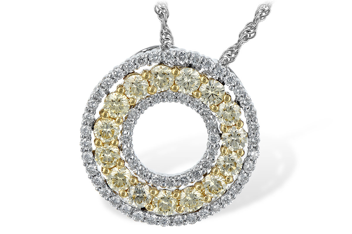 G234-84482: NECK 1.08 YELLOW DIAS 1.55 TW