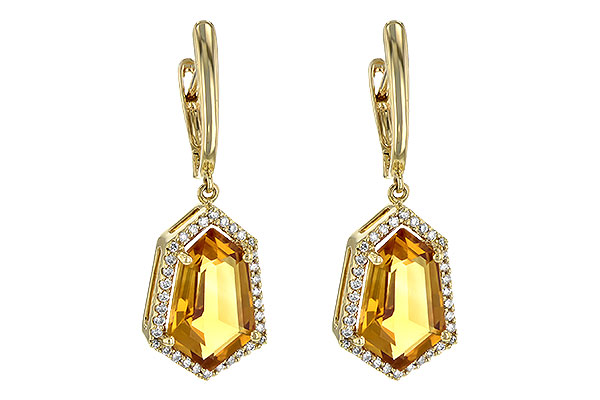 G235-74491: EARR 3.80 TW CITRINE 4.05 TGW