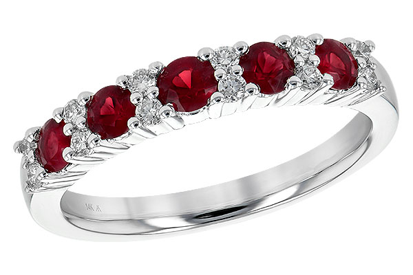G235-74536: LDS WED RG .66 RUBY .83 TGW