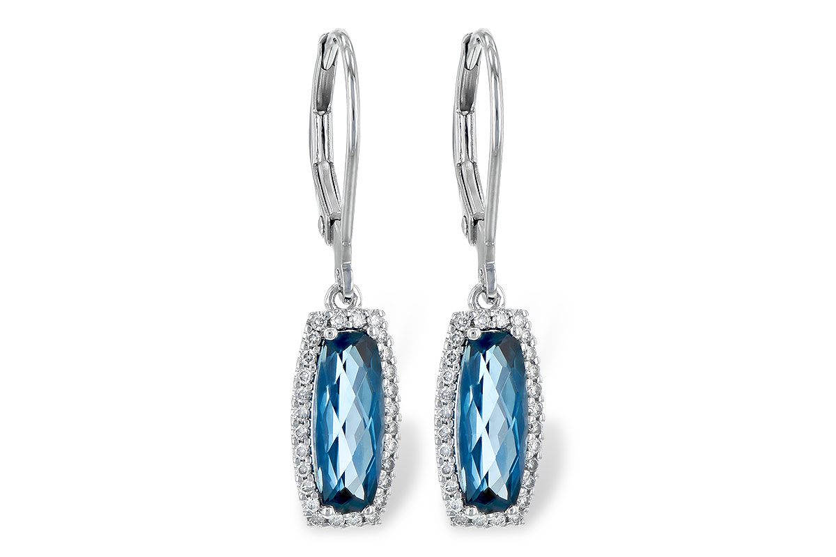 G235-79027: EARR 2.10 LONDON BLUE TOPAZ 2.28 TGW