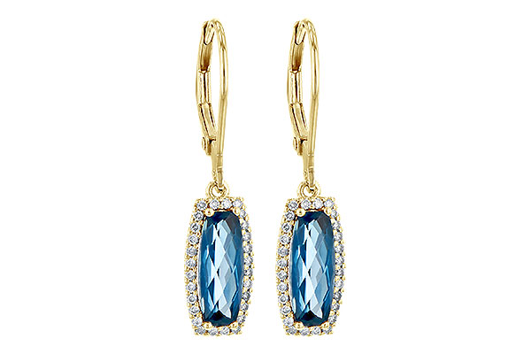 G235-79027: EARR 2.10 LONDON BLUE TOPAZ 2.28 TGW