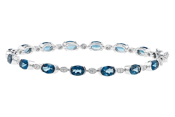 G235-79082: BRACELET 7.20 LONDON BLUE TOPAZ 7.36 TGW