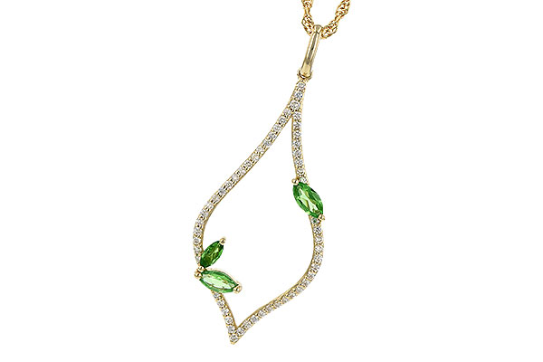 G235-79982: NECK .35 GREEN GARNET .55 TGW