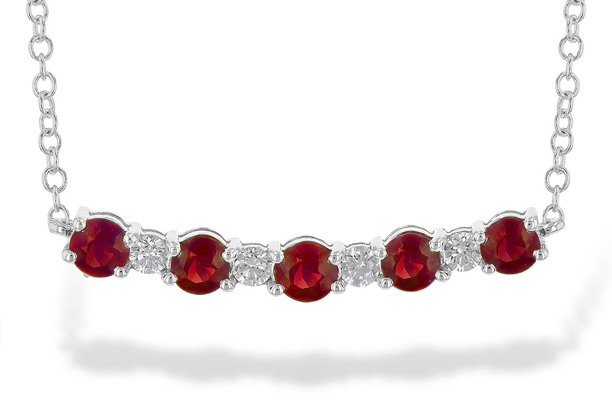 G235-81727: NECK .58 TW RUBY .70 TGW