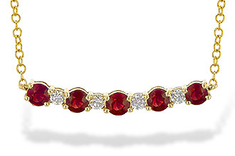 G235-81727: NECK .58 TW RUBY .70 TGW