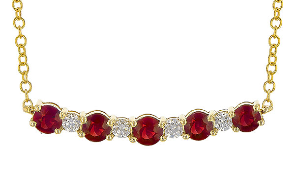 G235-81727: NECK .58 TW RUBY .70 TGW