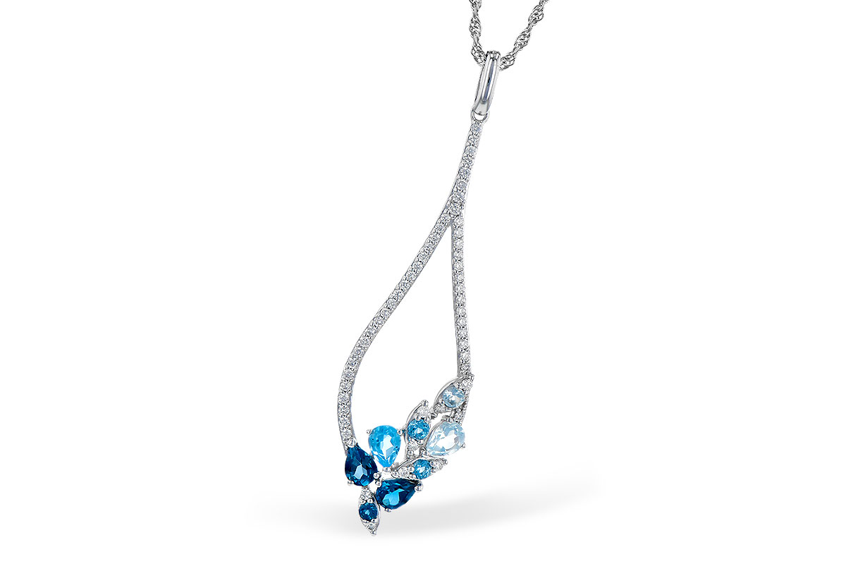 G318-49945: NECK .82 BLUE TOPAZ 1.05 TGW