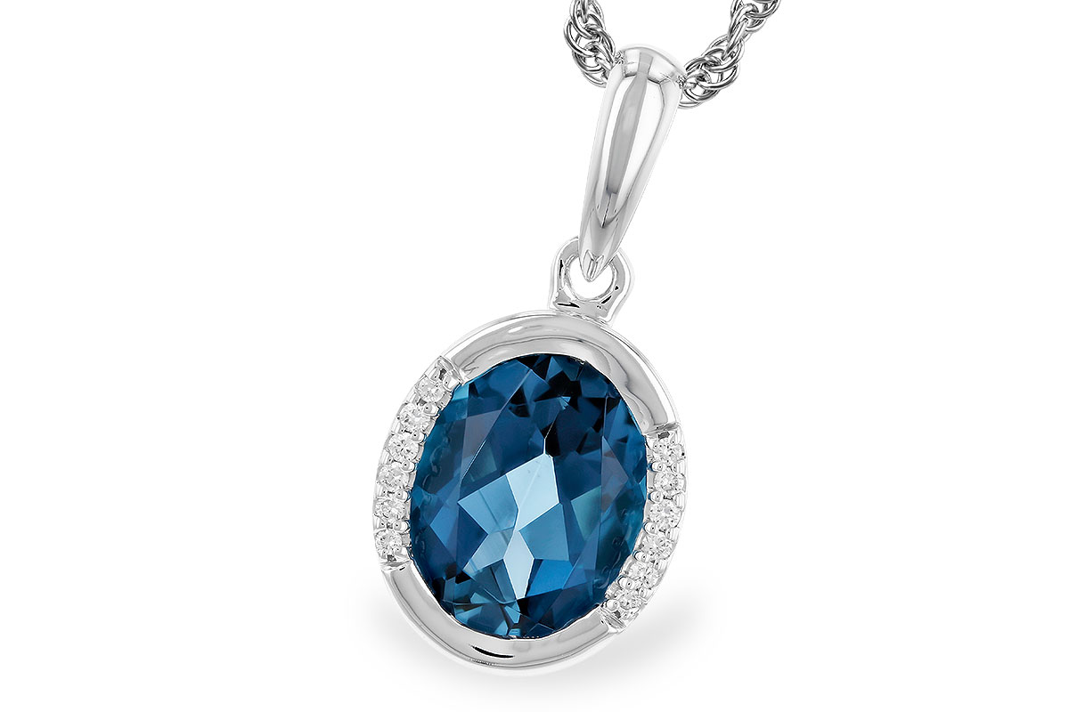 G319-40882: NECK 1.90 TW LONDON BLUE TOPAZ 1.93 TGW (9x7 LBT)