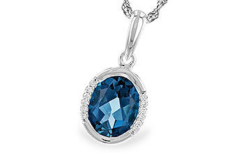 G319-40882: NECK 1.90 TW LONDON BLUE TOPAZ 1.93 TGW (9x7 LBT)