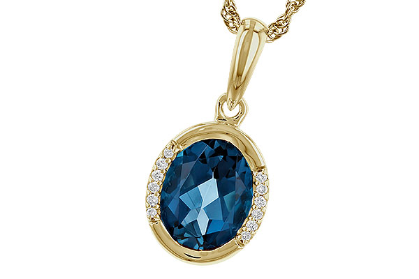 G319-40882: NECK 1.90 TW LONDON BLUE TOPAZ 1.93 TGW (9x7 LBT)