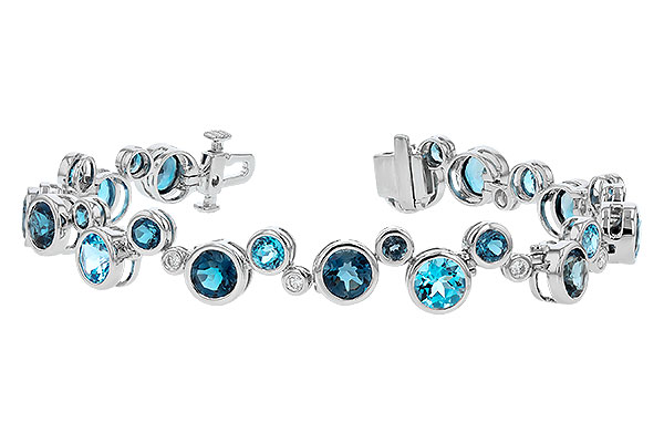 G319-41736: BRACELET 15.65 TW BLUE TOPAZ 15.95 TGW