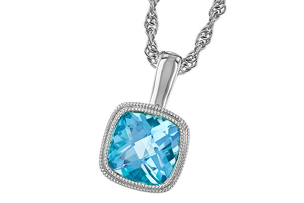 G319-42718: NECKLACE 1.10 CT BLUE TOPAZ