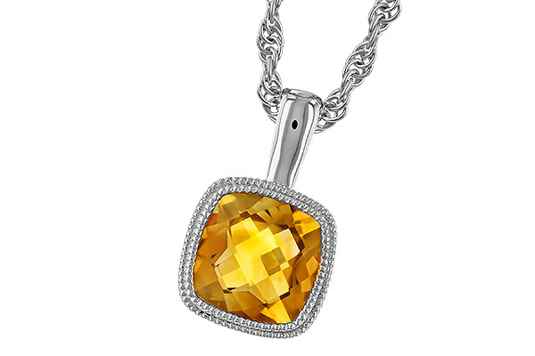 G319-43545: NECKLACE .75 CT CITRINE