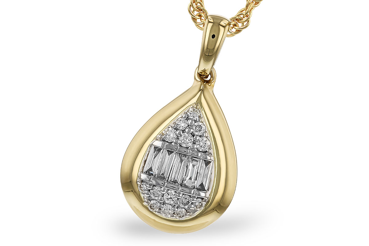 G319-45382: NECKLACE .08 BAG .16 TW