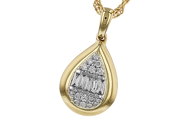 G319-45382: NECKLACE .08 BAG .16 TW