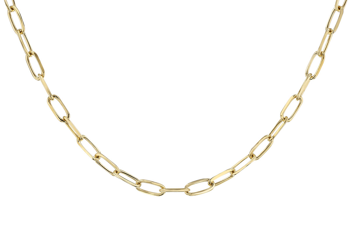 G320-28091: PAPERCLIP XL (16IN, 5.2MM, 14KT, LOBSTER CLASP)