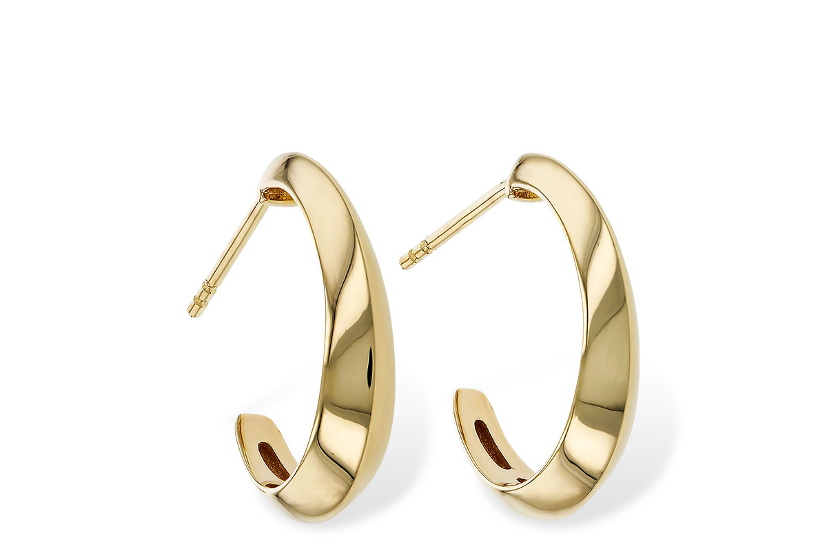 G320-29945: GOLD EARRINGS (19MM)