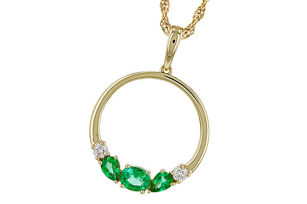G320-31800: NECKLACE .52 EMERALD .62 TGW