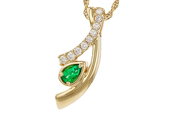 G320-33554: NECKLACE .17 EMERALD .34 TGW (5x3 EMER)