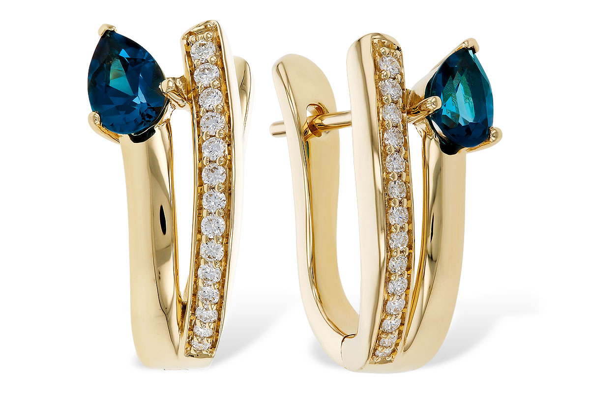 G320-34518: EARR .88 LONDON BLUE TOPAZ 1.08 TGW (6x4MM LBT)