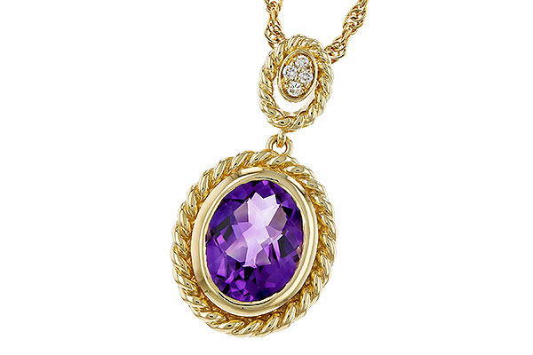 G320-36300: NECKLACE 1.38 AMETHYST 1.40 TGW (9x7MM AMY)