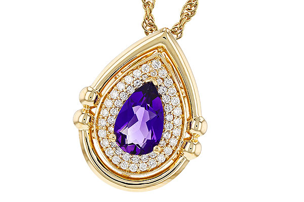 G321-19045: NECKLACE .70 AMETHYST .86 TGW (8x5MM AMY)