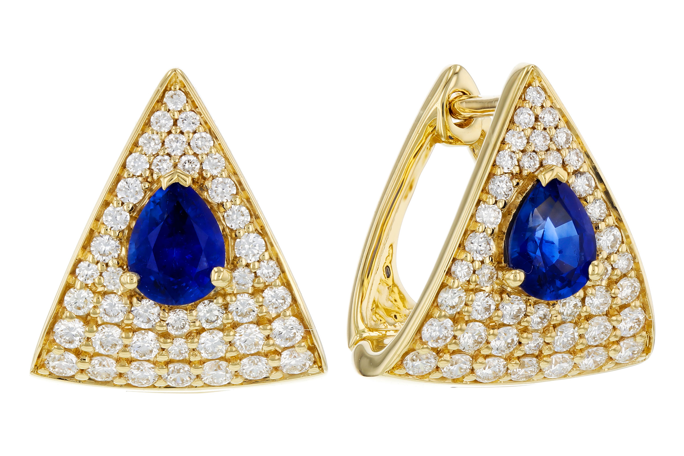 G321-20882: EARRINGS .65 TW SAPPHIRE 1.20 TGW (5x4MM SA)