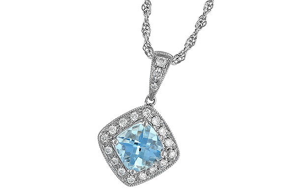 H052-09936: NECKLACE .80 AQUA .93 TGW