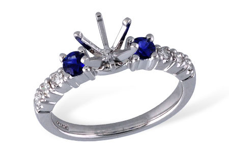 H231-21791: LDS SEMI DIA RG .32 TW SAPP .46 TGW