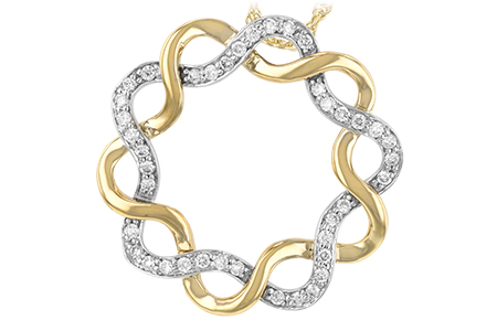 H233-96354: NECKLACE .30 TW (YG & WG)