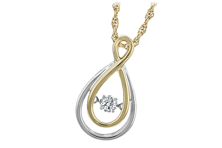 H233-99909: NECKLACE .14 BR (YG TRIM)