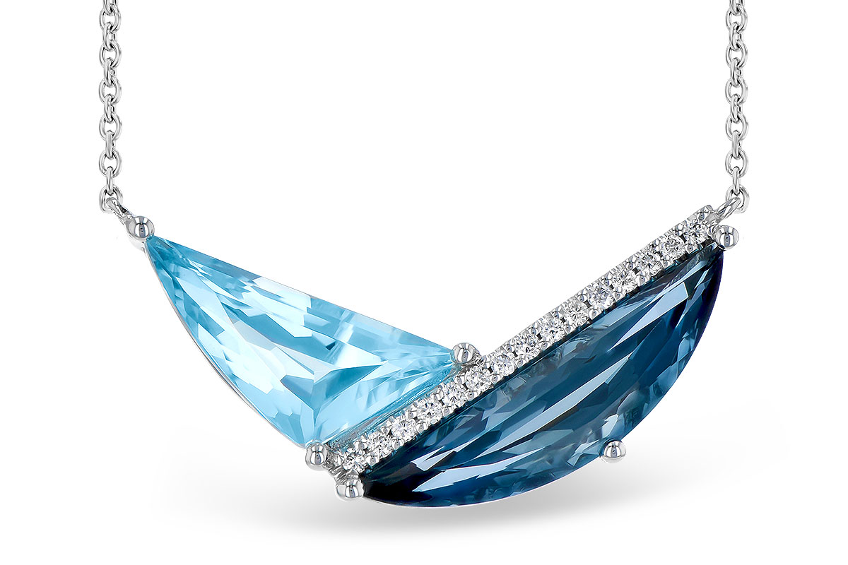 H318-49054: NECK 4.66 BLUE TOPAZ 4.75 TGW (18")