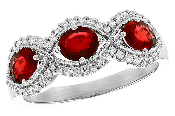 H318-49963: LDS WED RG 1.10 TW RUBY 1.35 TGW (6x4MM RUBY)