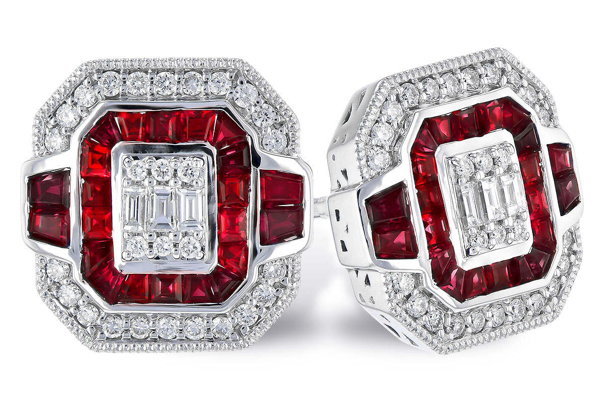 H318-52663: EARR .80 RUBY TW 1.05 TGW