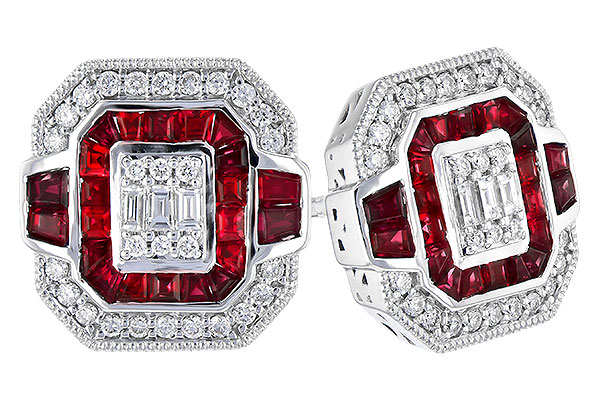 H318-52663: EARR .80 RUBY TW 1.05 TGW