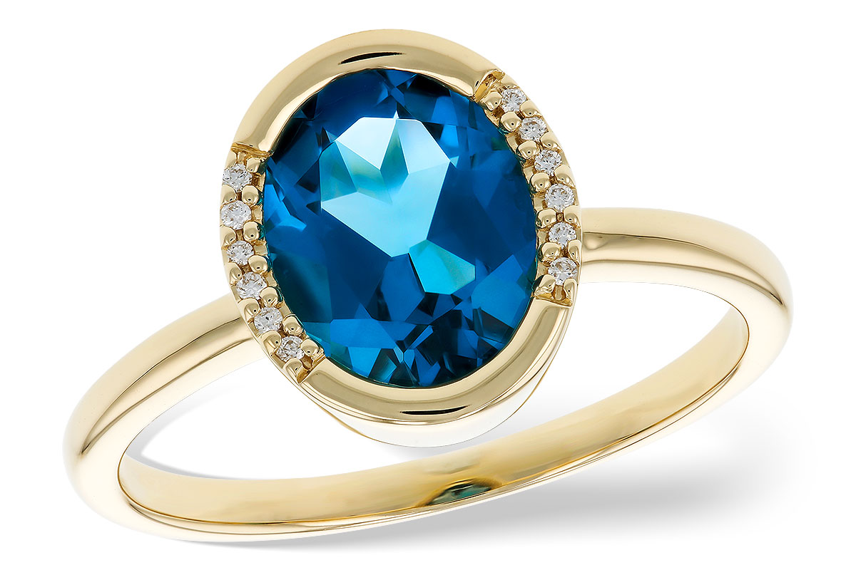 H319-40882: LDS RG 1.90 TW LONDON BLUE TOPAZ 1.93 TGW(9x7 LBT)