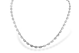 H319-41763: NECKLACE 2.05 TW BAGUETTES (17 INCHES)