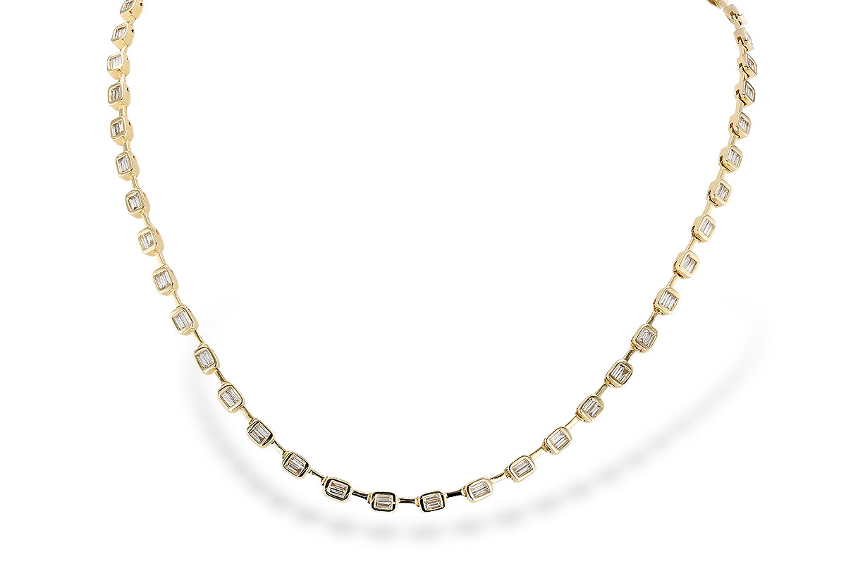 H319-41763: NECKLACE 2.05 TW BAGUETTES (17 INCHES)
