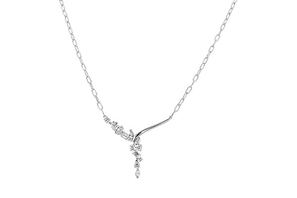 H319-43582: NECKLACE 1.22 TW FANCY CUT DIAMONDS (18")