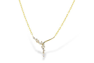 H319-43582: NECKLACE 1.22 TW FANCY CUT DIAMONDS (18")